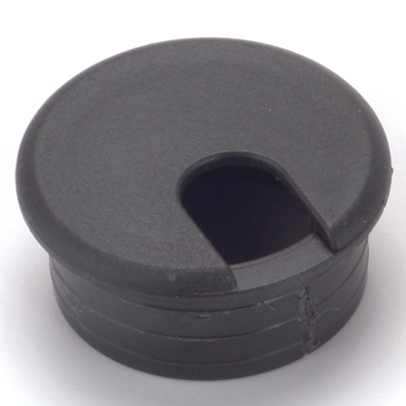 2-1/2" Cable Management Plastic Grommet Black